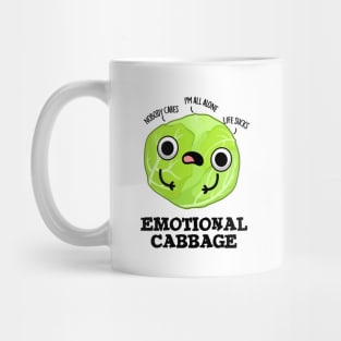 Emotional Cabbage Cute Veggie Pun Mug